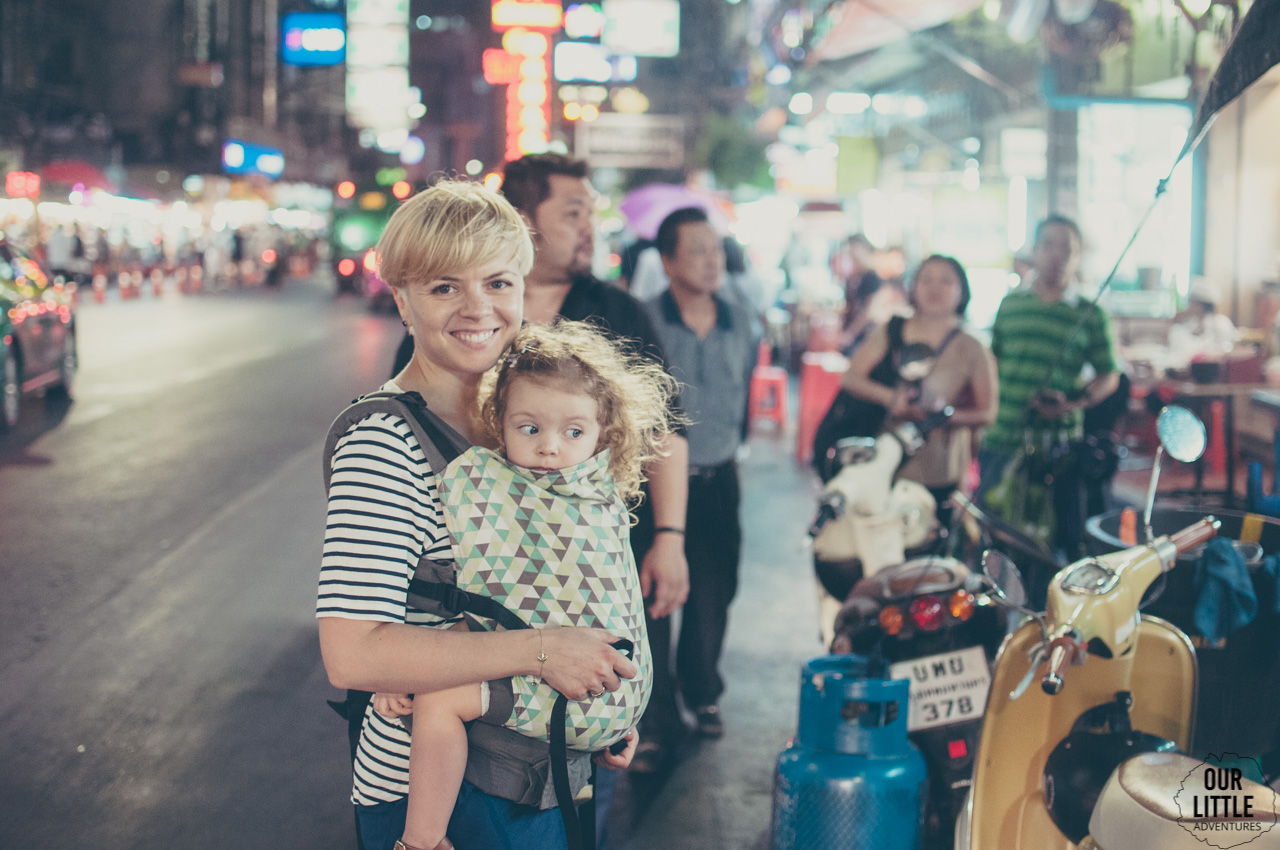 Chinatown w Bangkoku z dziećmi