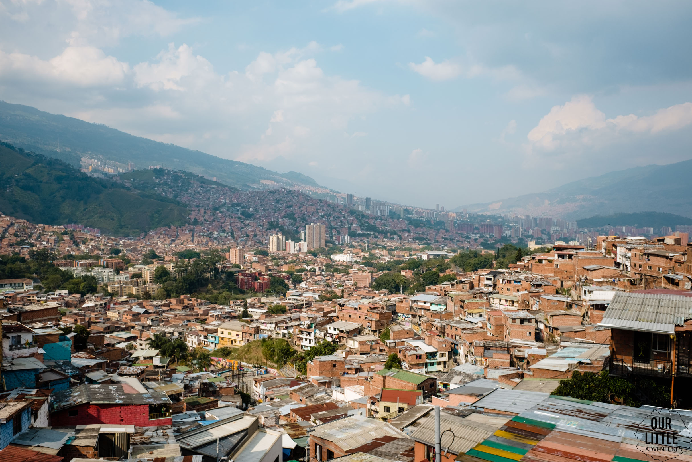 Widok na Medellin z 13 dzielnicy