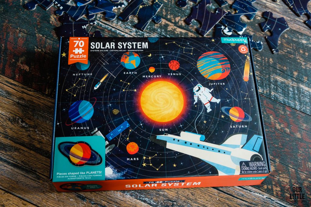 Solar System, 70-elementowe puzzle dla dzieci marki Janod, kosmos dla dzieci