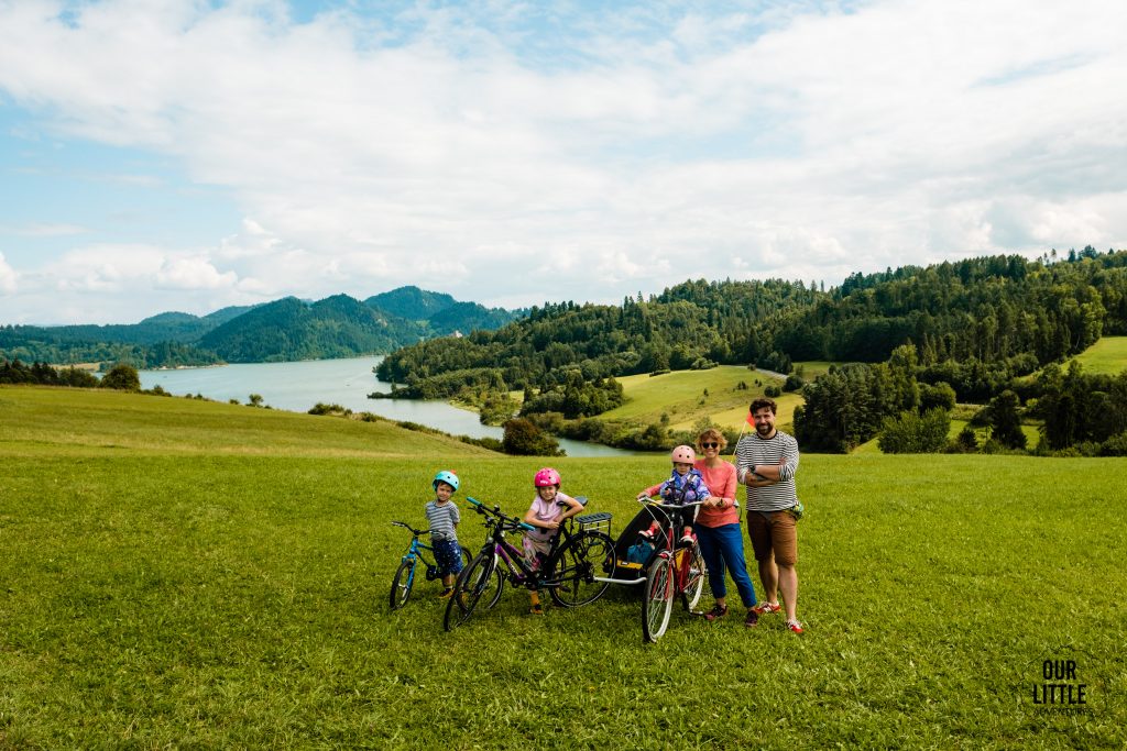 Rabka Zdrój atrakcje dla dzieci, ścieżka rowerowa wokół Jeziora Czorsztyńskiego Velo Czorsztyn, Our Little Adventures