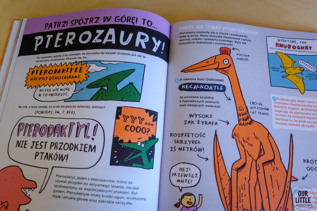 Książka Totalnie wszystko o dinozaurach leży na biurku, zdjęcie autorstwa OurLittleAdventures.pl