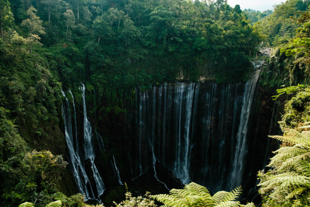 Wodospad Tumpak Sewu na Jawie - zdjęcie autorstwa OurLittleAdventures.pl pochodzi z tekstu: Tumpak Sewu - najpiękniejszy wodospad w Indonezji